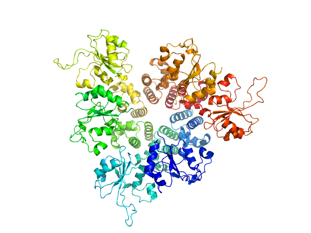 Replication initiator protein of a promiscuous streptococcal plasmid pMV158. NONE model