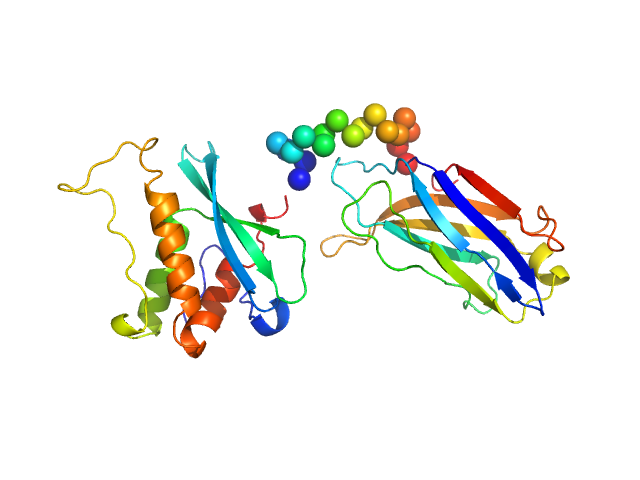 Phox Homology (PX) - C2 domains of human Phosphatidylinositol 4-phosphate 3-kinase C2 domain-containing subunit alpha CORAL model