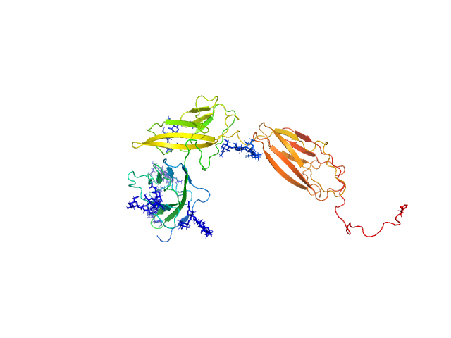 Interleukin-1 receptor accessory protein ectodomain with RI linker BILBOMD model