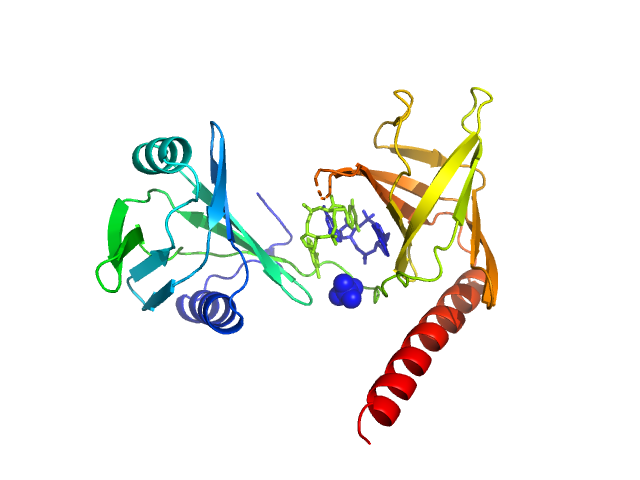 Flagellar brake protein YcgR in complex with c-di-GMP PDB (PROTEIN DATA BANK) model