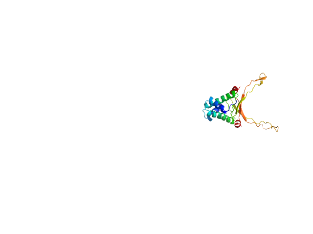 DNA-binding protein HU-alpha, E38K/V42L double mutant CHIMERA model