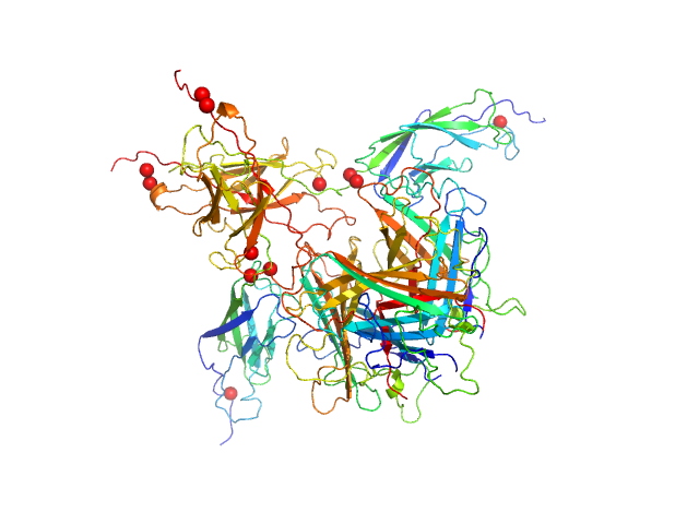 Human adenovirus serotype 3 fibre knob Human desmoglein 2 extracellular domain 2 and 3 OTHER model