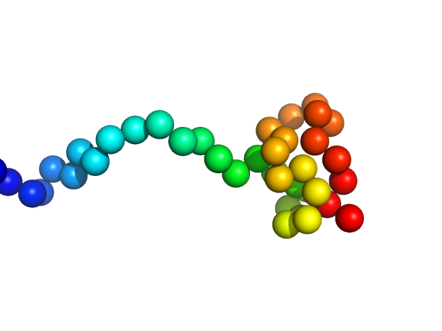 The separated apo-linker region peptide from the plant Cicer arietinum EOM/RANCH model