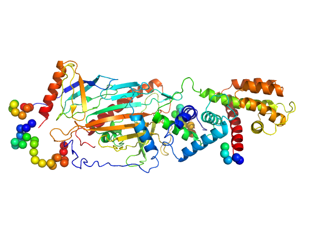 Tegument protein UL21 (C-terminal domain) Ceramide transfer protein (recombinant CERTL: amino acids 20-130 and 351-624) CORAL model