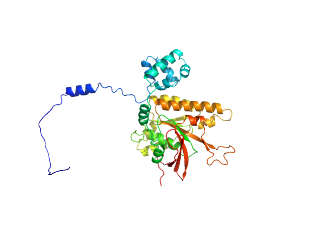 DNA repair protein RAD51 homolog 1 (F86E A89E) ALPHAFOLD model