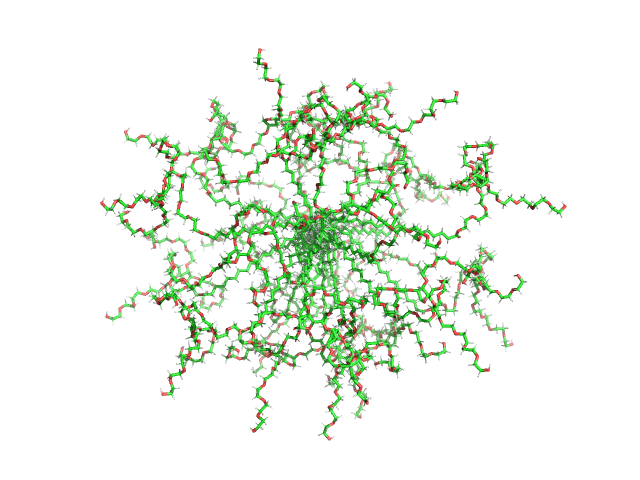 Polydisperse core-shell ellipsoidal micelles of POE sorbitan monolaurate fraction (F2) with no or low amount of the fatty acid myristic acid (MA) (< 100 µg/ml) OTHER model