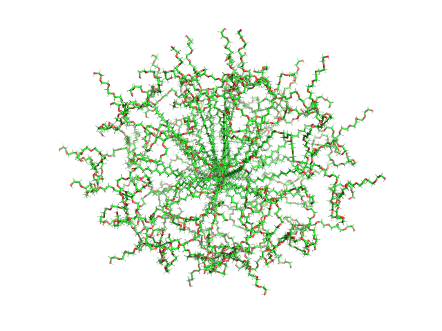 Polydisperse core-shell ellipsoidal micelles of POE sorbitan monolaurate fraction (F2) with no or low amount of the fatty acid myristic acid (MA) (< 100 µg/ml) OTHER model