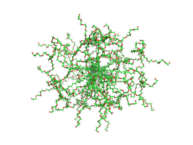 Polydisperse core-shell ellipsoidal micelles of POE sorbitan monolaurate fraction (F2) with high amount of the fatty acid myristic acid (MA) (> 500 µg/ml) OTHER model