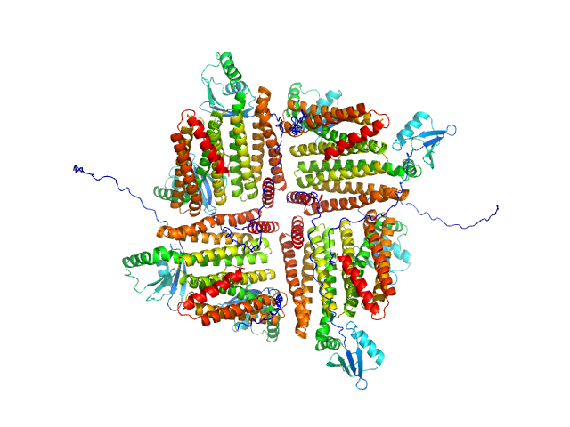 Bacterial non-heme ferritin (N19Q, I59V, N-terminal His-SUMO fusion) ALPHAFOLD model