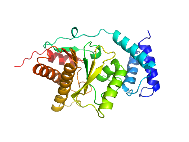 Protein-ADP-ribose hydrolase (D13G, Y23S, T61A, I114S, R177H, I246T) ALPHAFOLD model