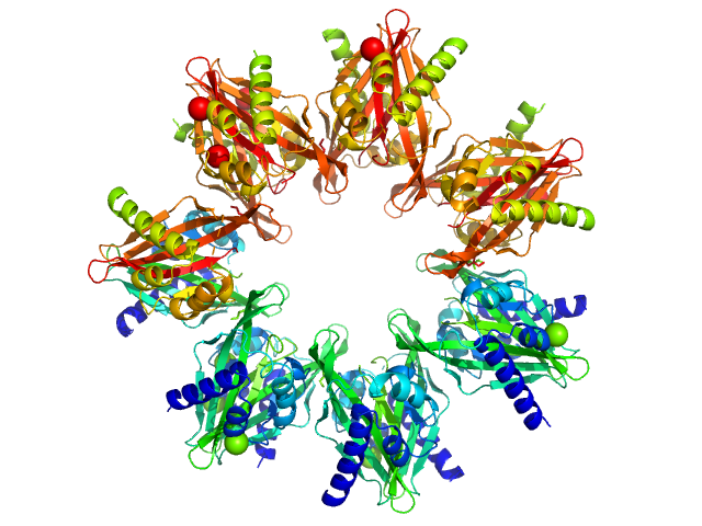 Calcium/calmodulin-dependent protein kinase type II subunit alpha (T354N, E355Q, T412N, I414M, I464H, F467M) PYMOL model