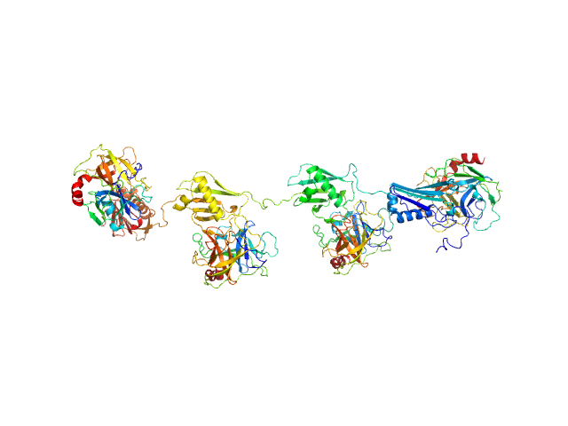 Protein map Neutrophil elastase MULTIFOXS model