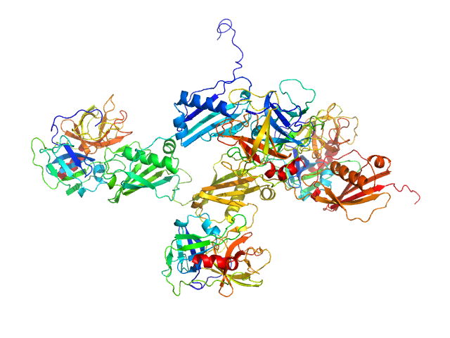 Protein map Neutrophil elastase MULTIFOXS model